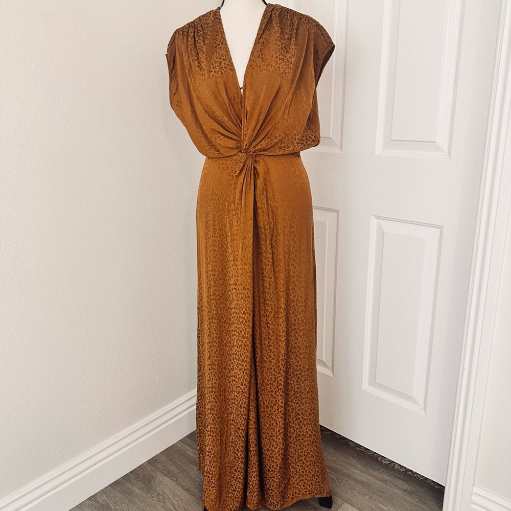 Young Fabulous & Broke Helena Maxi Dress Animal Print Boho Brown NWT sz XS‎